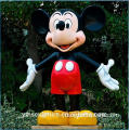 Fiberglas Leben Größe Mickey Mouse Skulptur für Garten